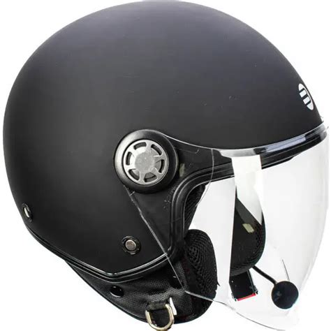 Casco jet Befast Rapid Connect III Nero Opaco con .